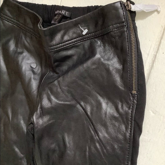 Apart real leather black leggings size 0 new black - Picture 4 of 5